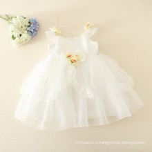 малыш одежда прекрасный белый принцесса платье девочка одежда хорошего качества девочка одежда платье